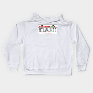 Milwaukee, WI License Plate Kids Hoodie